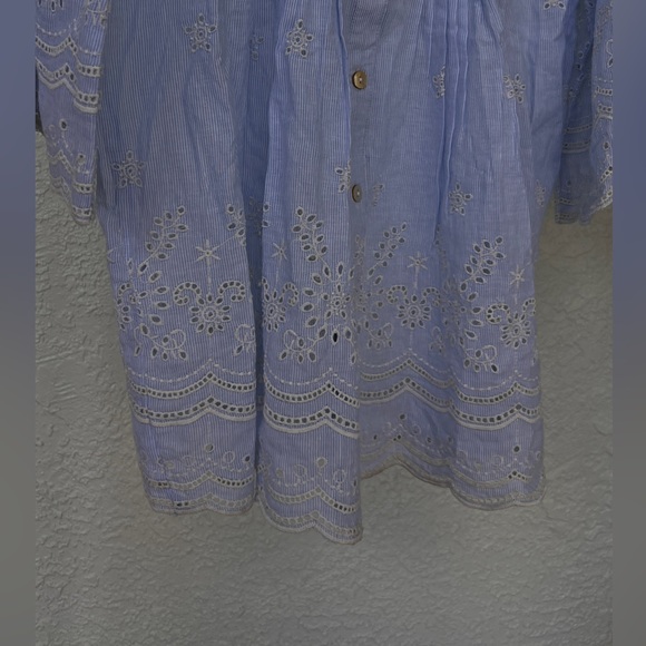 NWT Anthropology Bell Sleeves Shirt by Kyla Seo Soft Eyeleted Cotton Sz Small - Picture 16 of 16